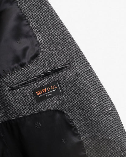 Butler Italian Houndstooth Blazer - Black/Grey