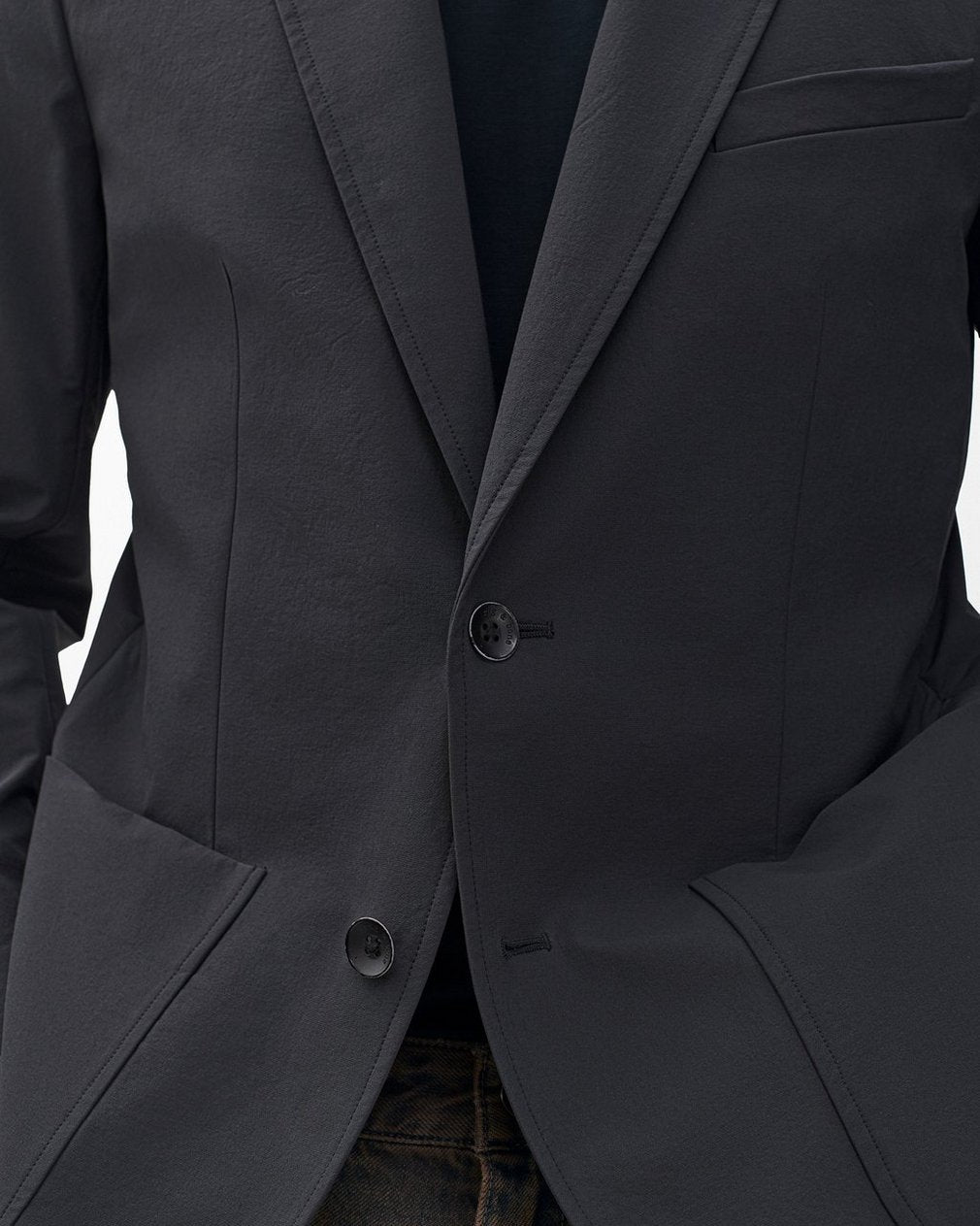 Butler Stretch Nylon Blazer - Black