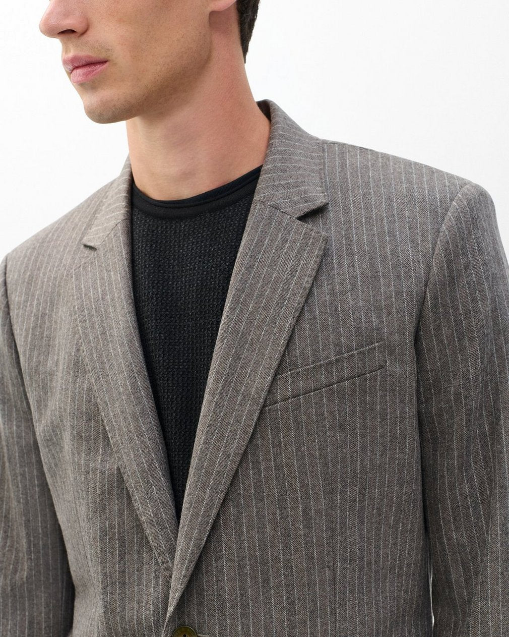 Butler Italian Flannel Blazer - Mink Stripe