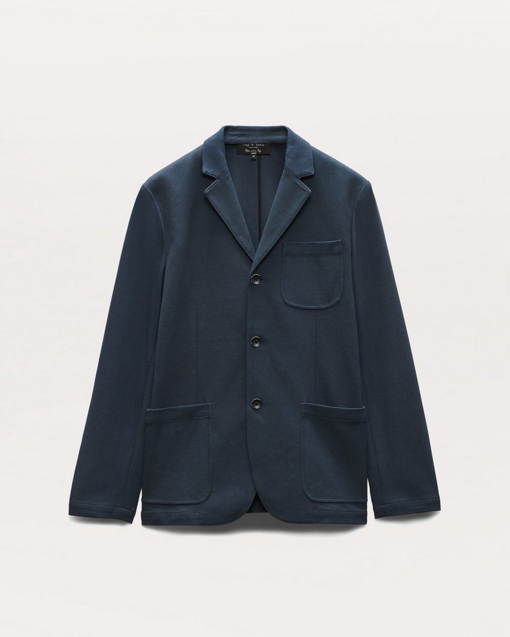 Achilles Italian Cotton-Blend Knit Blazer - Ink Blue