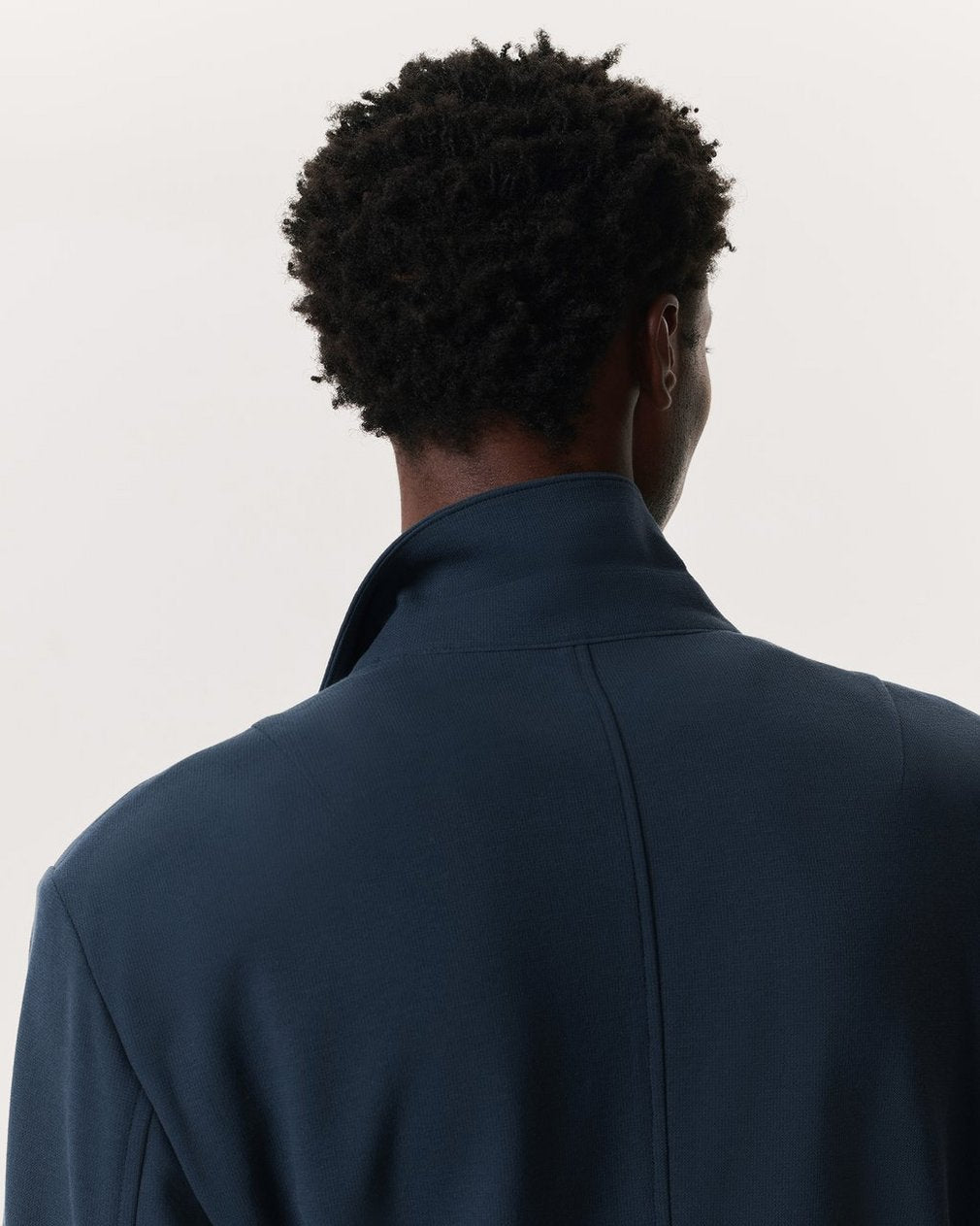 Achilles Italian Cotton-Blend Knit Blazer - Ink Blue