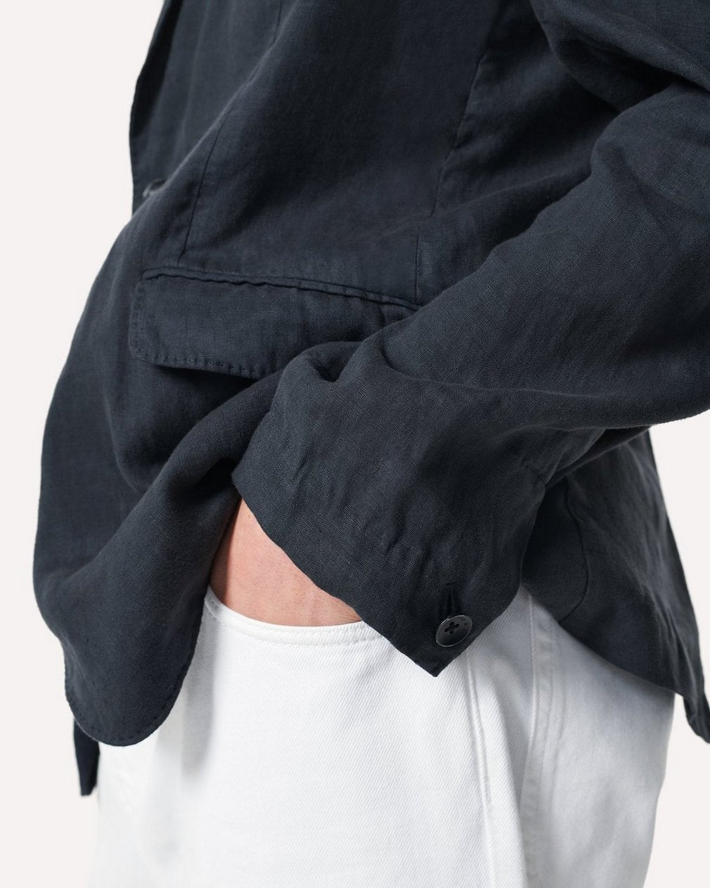 Butler Linen Blazer - Black