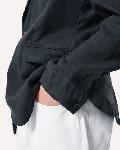 Butler Linen Blazer - Black
