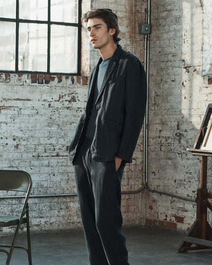 Butler Linen Blazer - Black