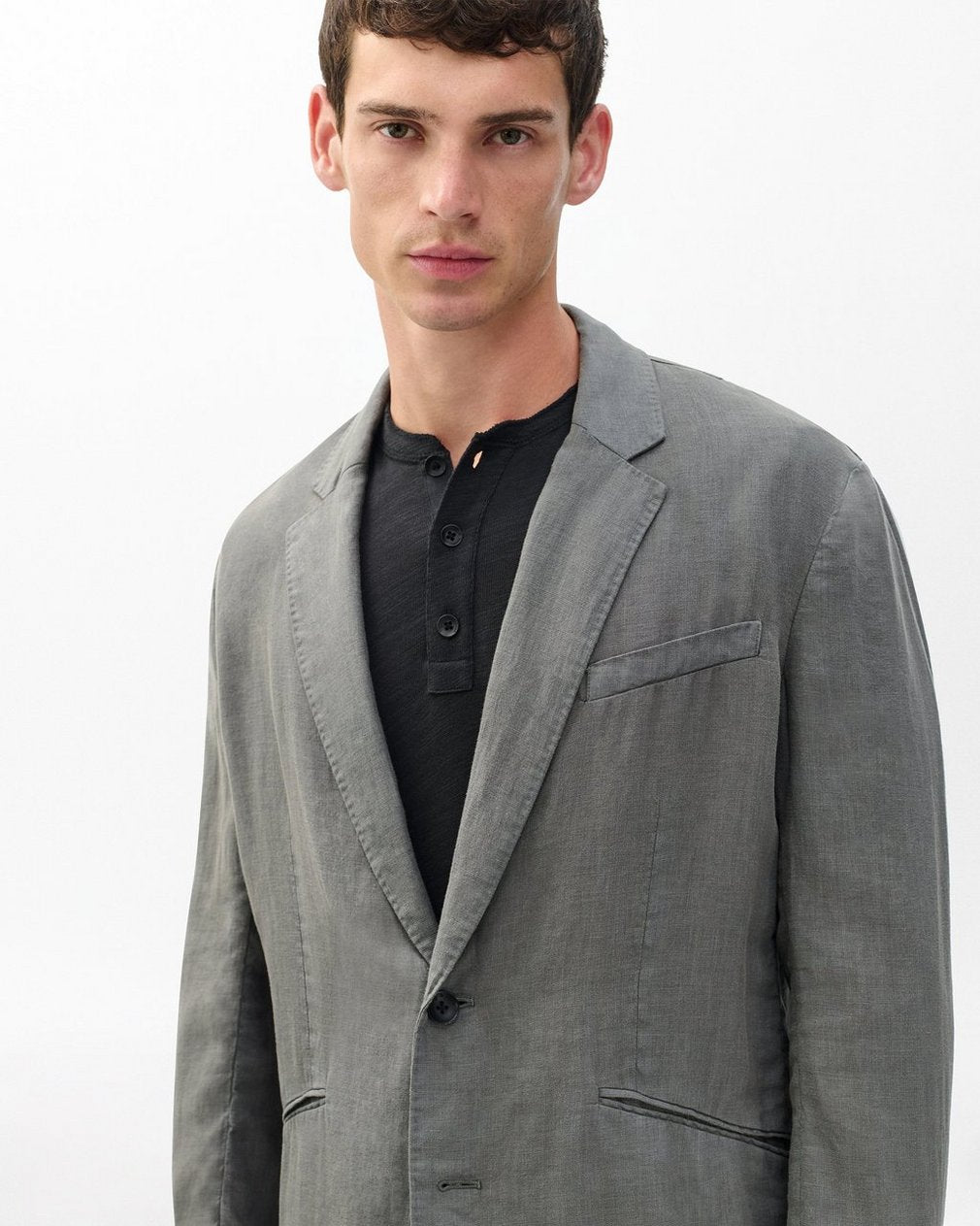 Butler Linen Blazer - Pavement