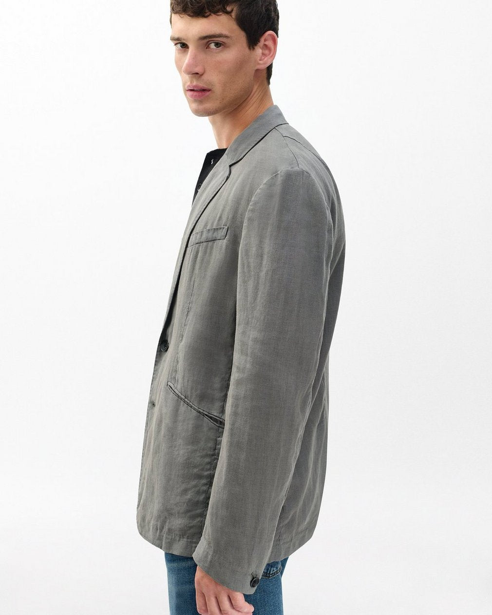 Butler Linen Blazer - Pavement