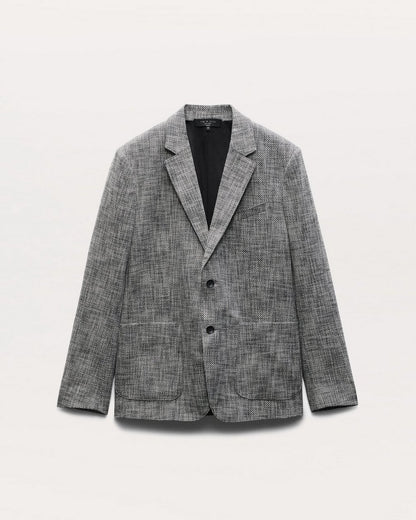 Butler Italian Tweed Patch Pocket Blazer - Navy Multi