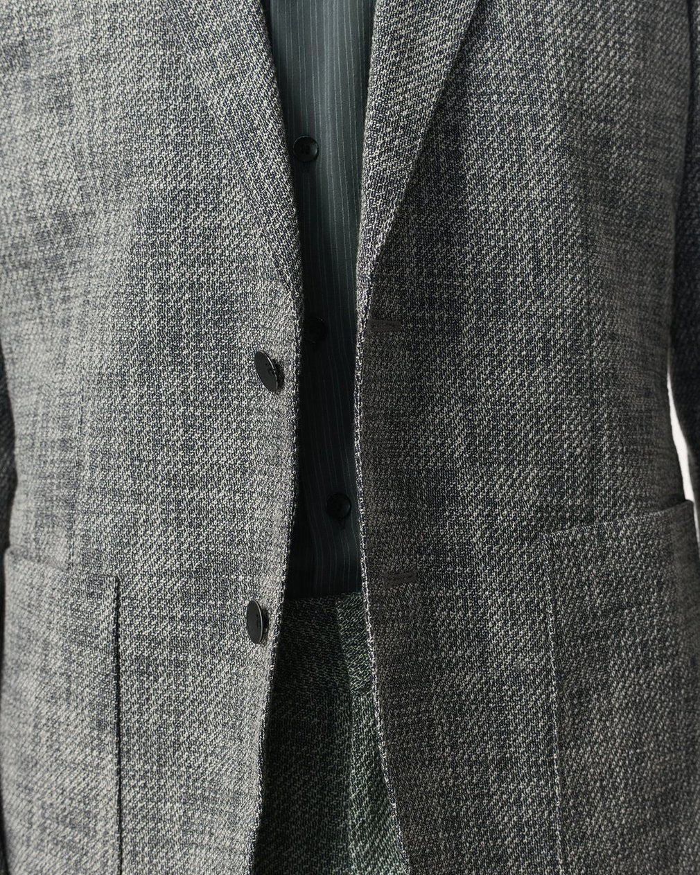 Butler Italian Tweed Patch Pocket Blazer - Navy Multi