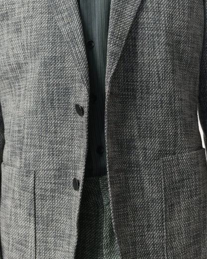Butler Italian Tweed Patch Pocket Blazer - Navy Multi