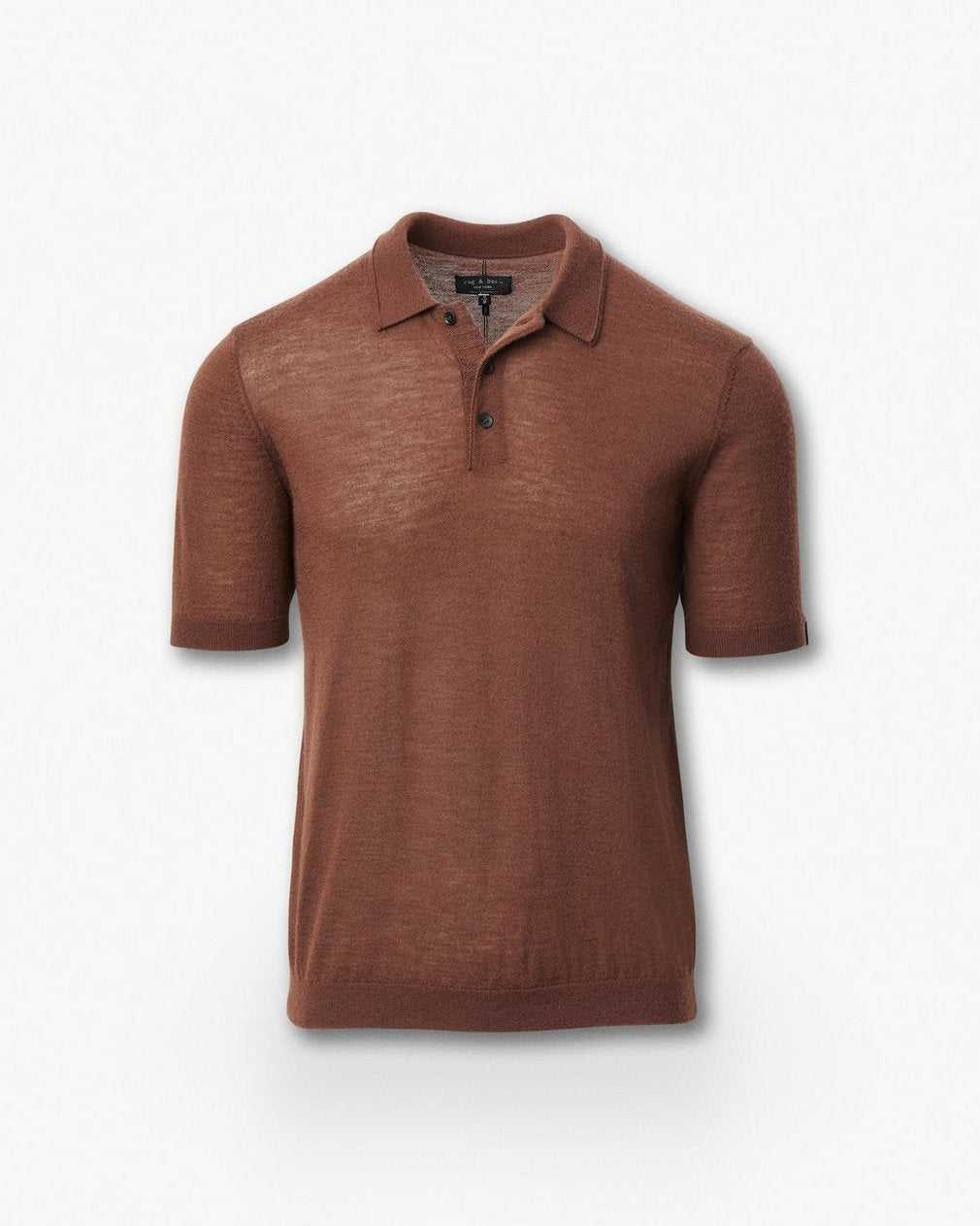 Downing Lightweight Cashmere Polo - Brown