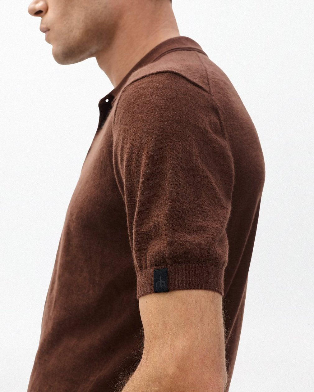 Downing Lightweight Cashmere Polo - Brown