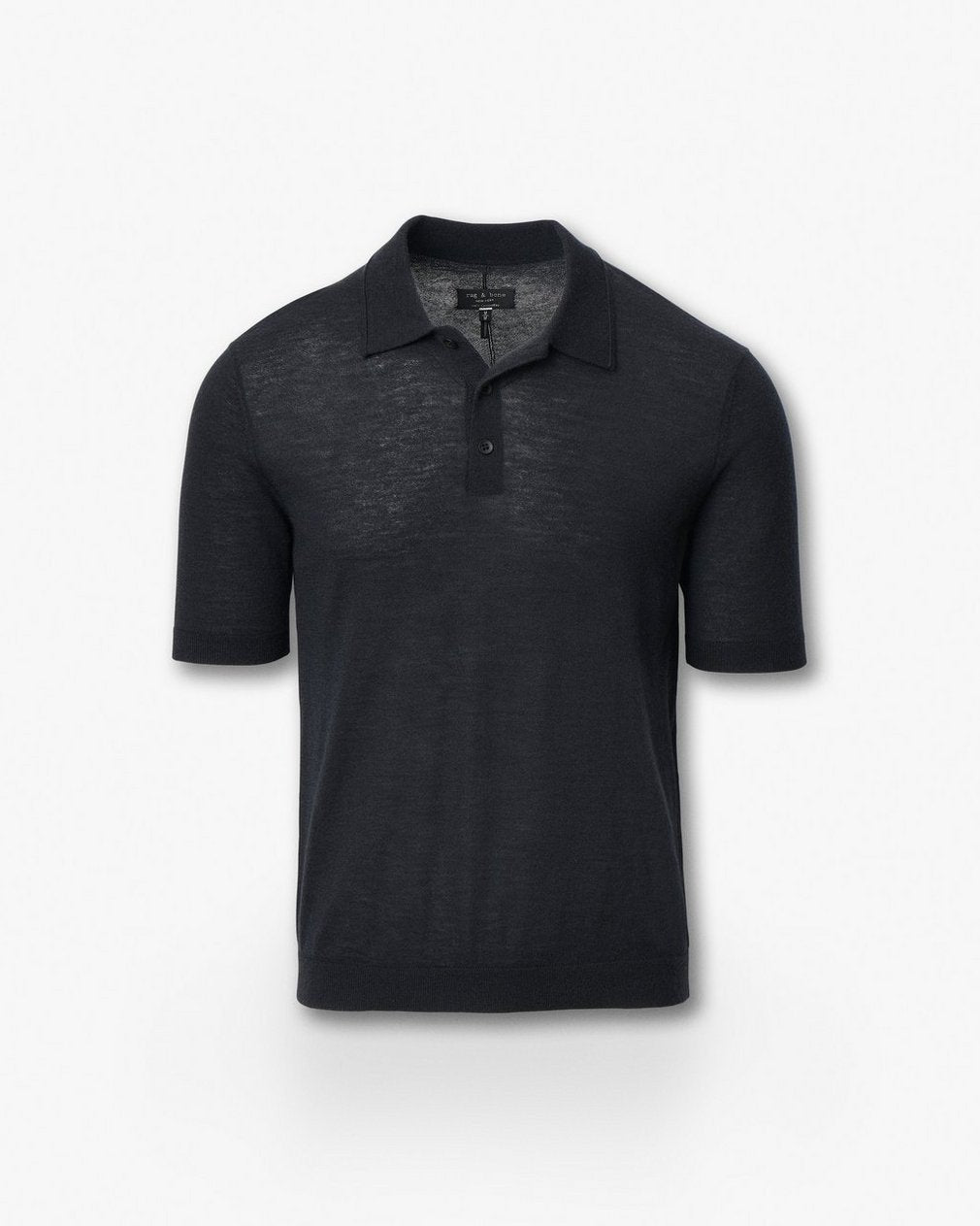 Downing Lightweight Cashmere Polo - Black