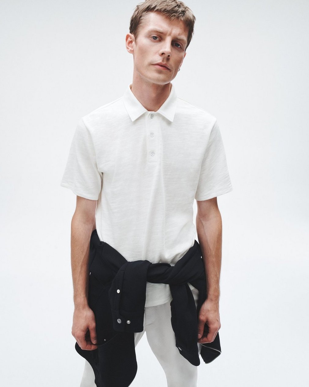 Classic Flame Polo Shirt - White