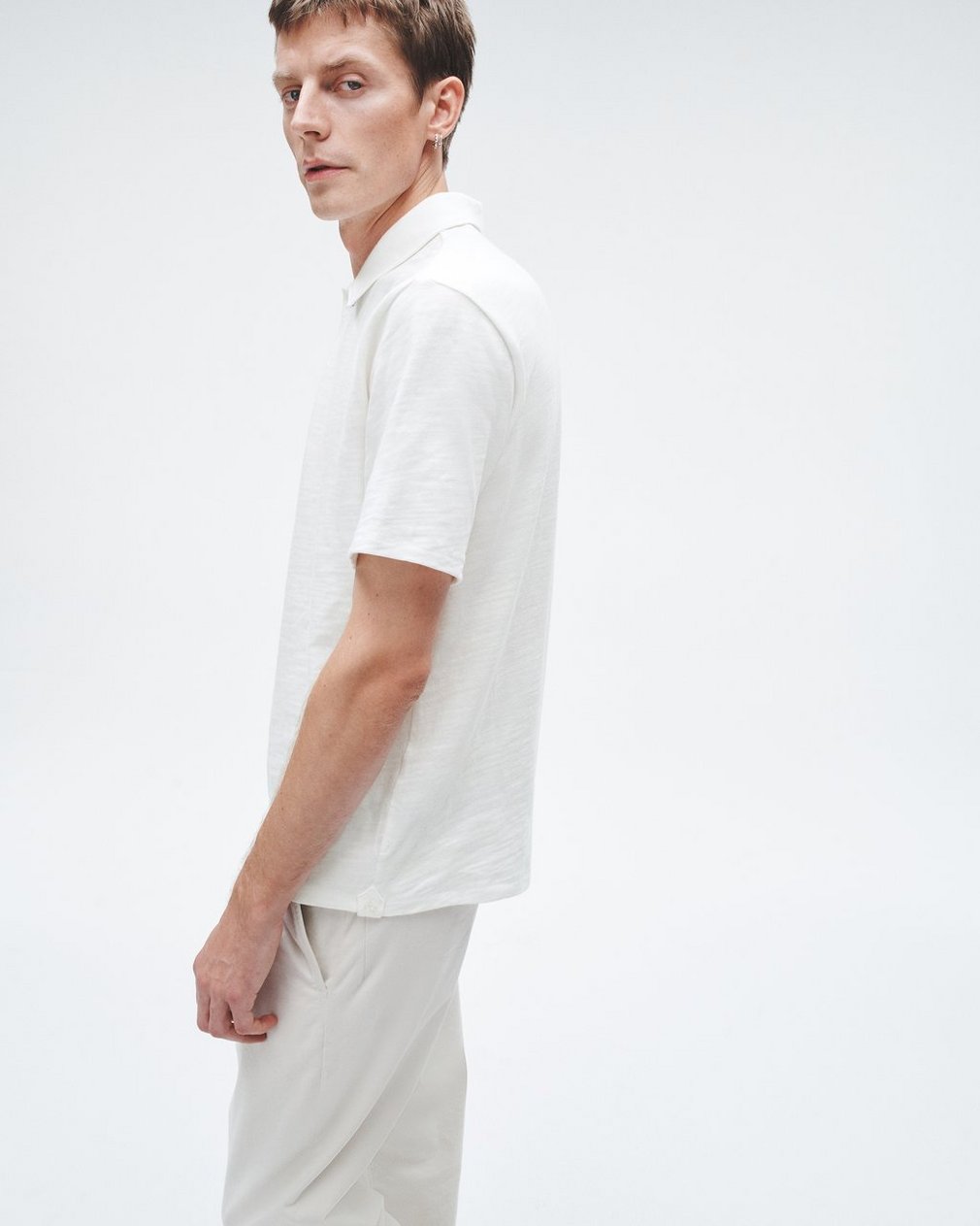 Classic Flame Polo Shirt - White