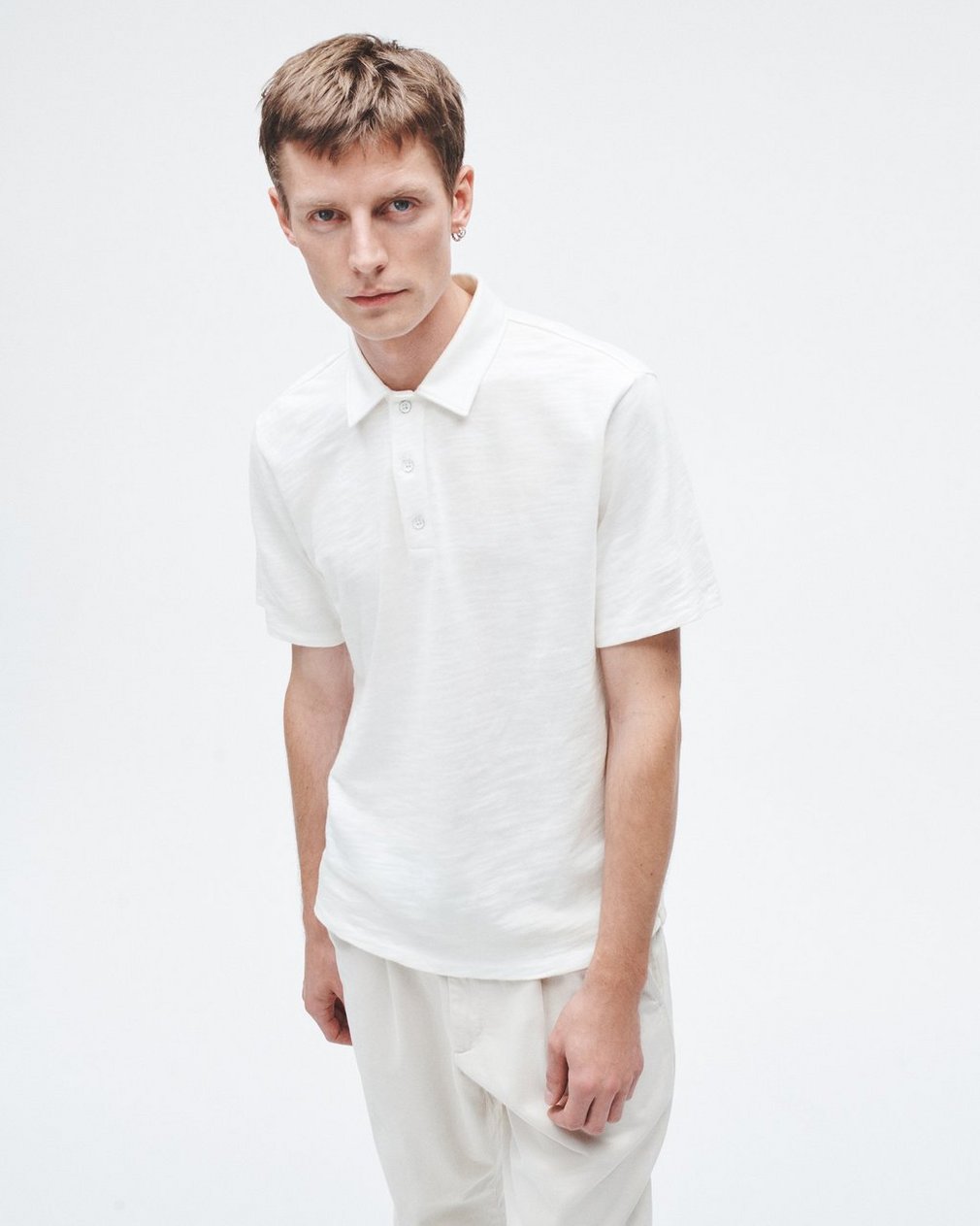 Classic Flame Polo Shirt - White
