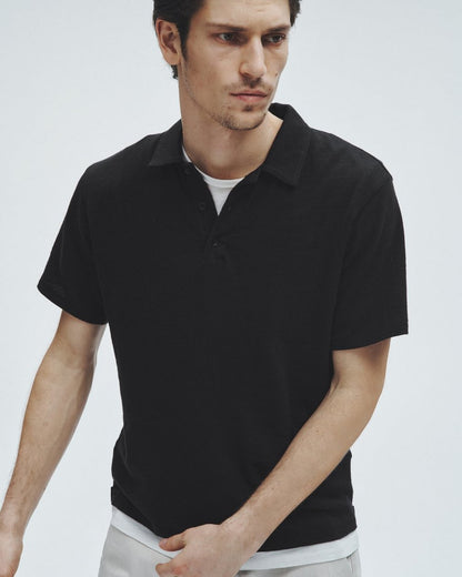 Classic Flame Polo Shirt - Black