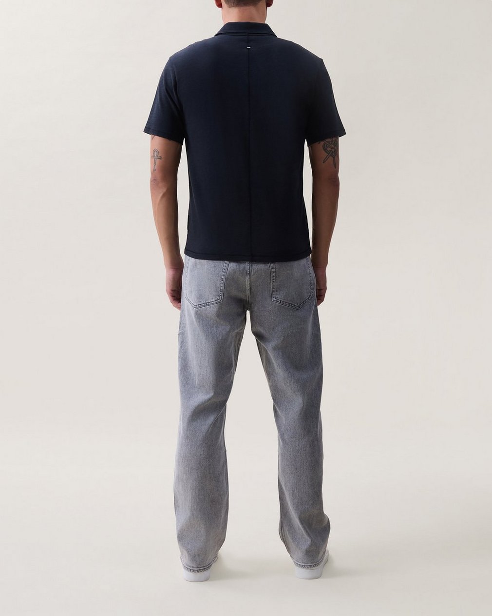 Classic Slub Cotton Polo - Black