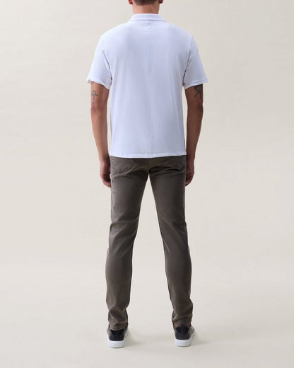 Classic Slub Cotton Polo - White