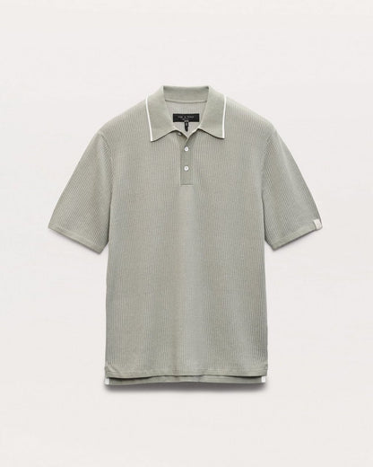 Harvey Knit Polo Shirt - Leaf Grey