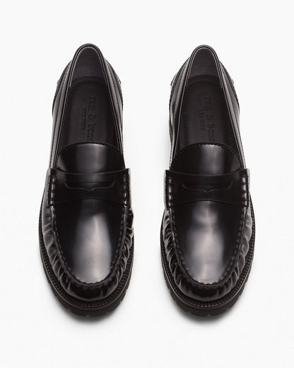 Chris Leather Loafers - Black