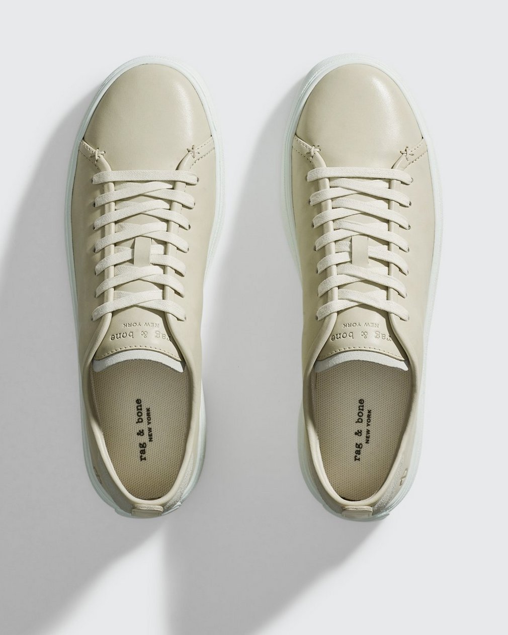 Perry Leather Sneaker - Bone White
