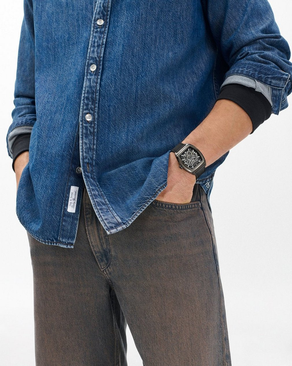 Mercer Automatic Watch, 41mm - Black Denim