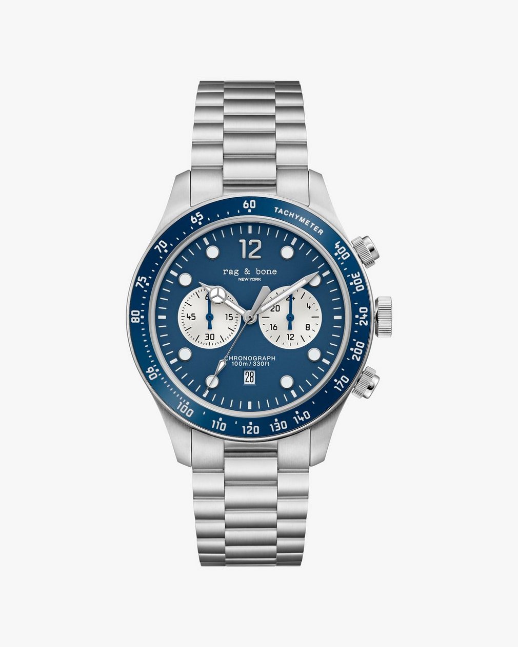 Reid Chronograph Bracelet Watch, 42mm - Silver Blue