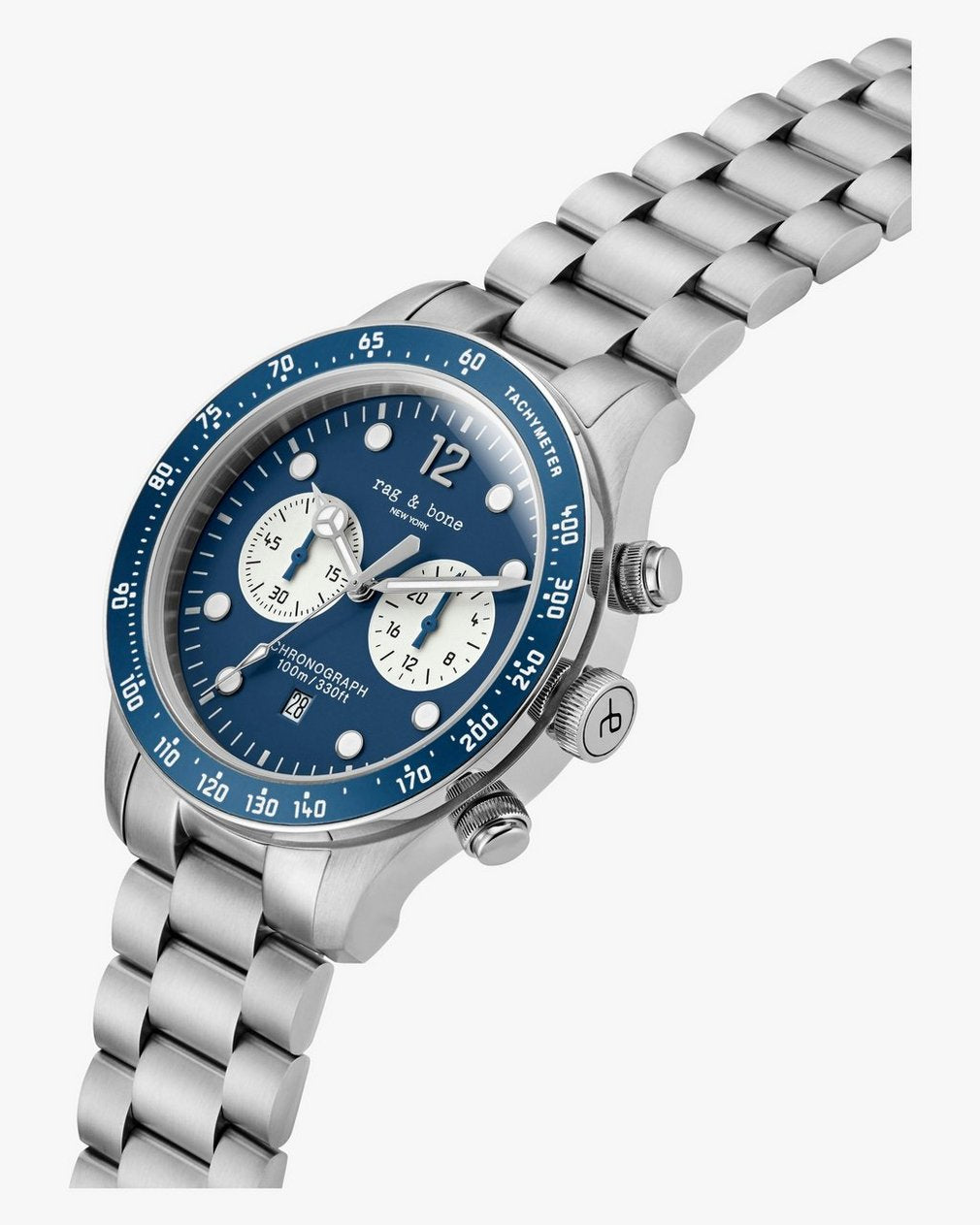 Reid Chronograph Bracelet Watch, 42mm - Silver Blue