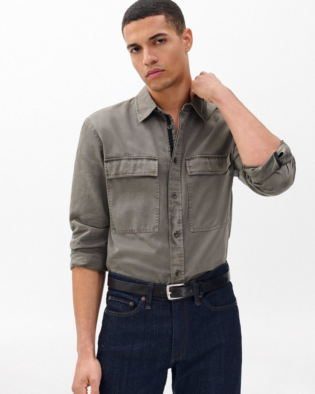 Logan Leather Belt - Black