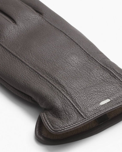 Evan Leather Gloves - Dark Grey