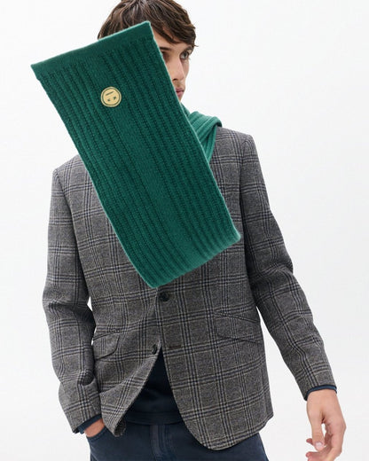 Sour Face Wool Scarf - Pine Multi