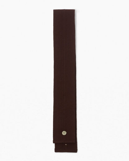 Sour Face Wool Scarf - Brown