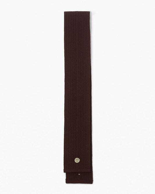 Sour Face Wool Scarf - Brown