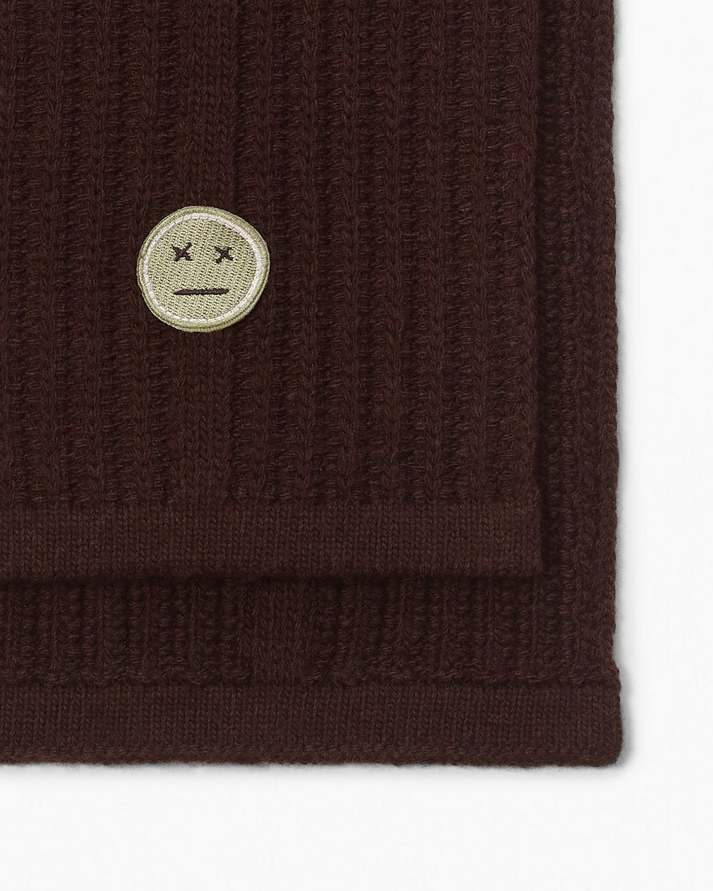 Sour Face Wool Scarf - Brown