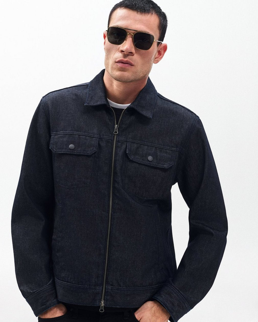 Ryan Square Aviator Sunglasses - Bronze Olive