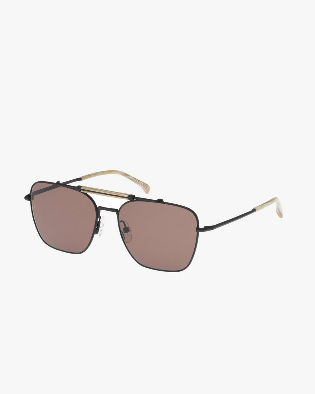 Ryan Square Aviator Sunglasses - Black Brown