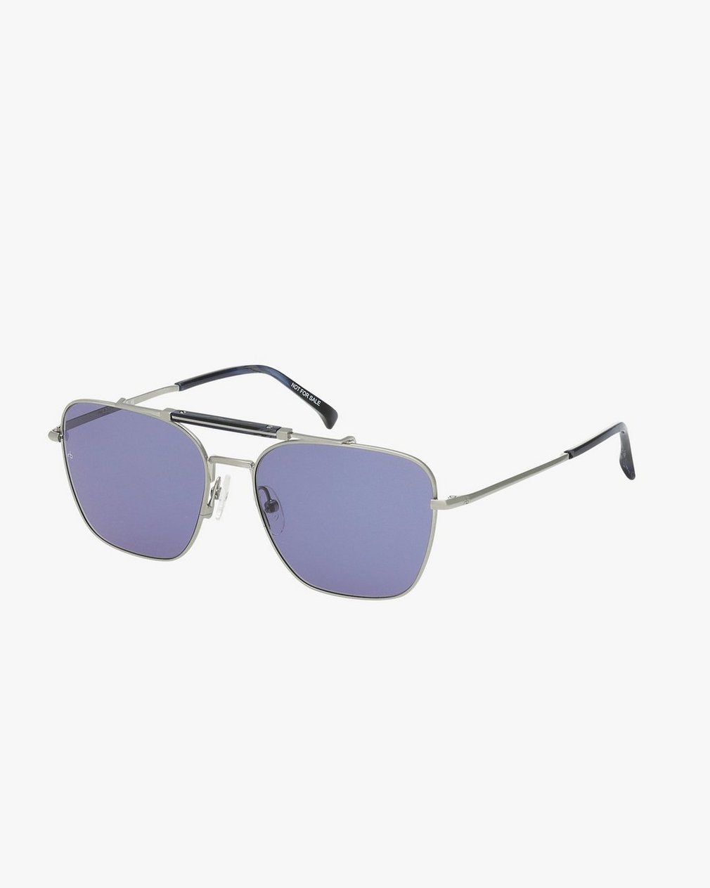 Ryan Square Aviator Sunglasses - Silver Blue