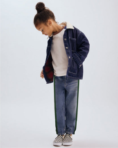 Mini Miramar Jogger Track Pants - Cosmos Green and White Stripe