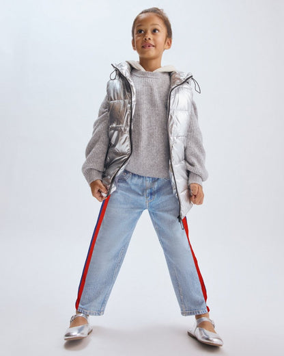 Mini Miramar Track Pants - Coney with Blue & Red Stripe