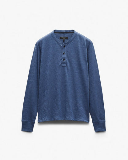 Classic Flame Henley - Worn Indigo