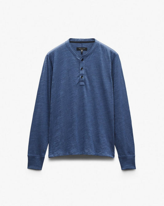 Classic Flame Henley - Worn Indigo