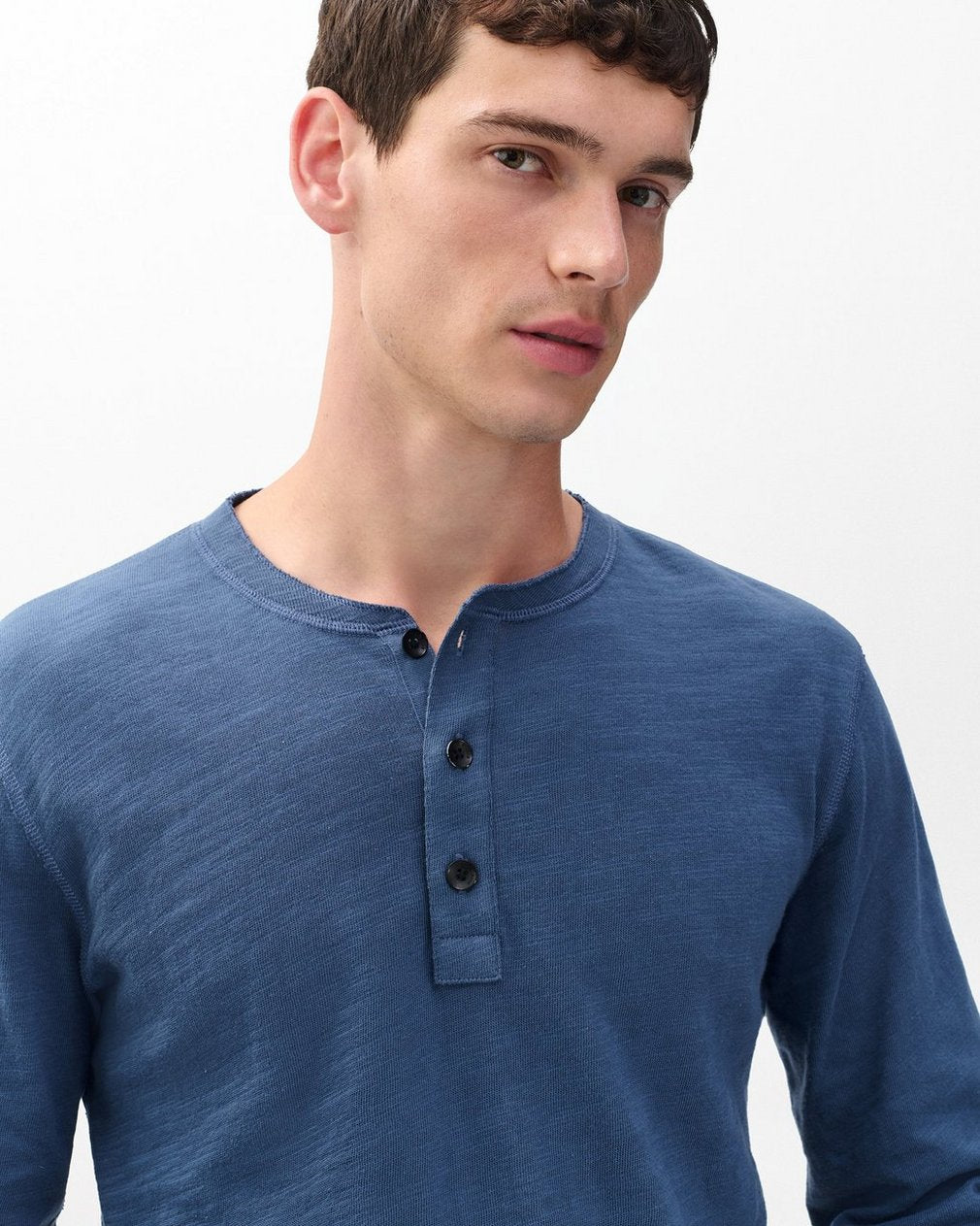 Classic Flame Henley - Worn Indigo