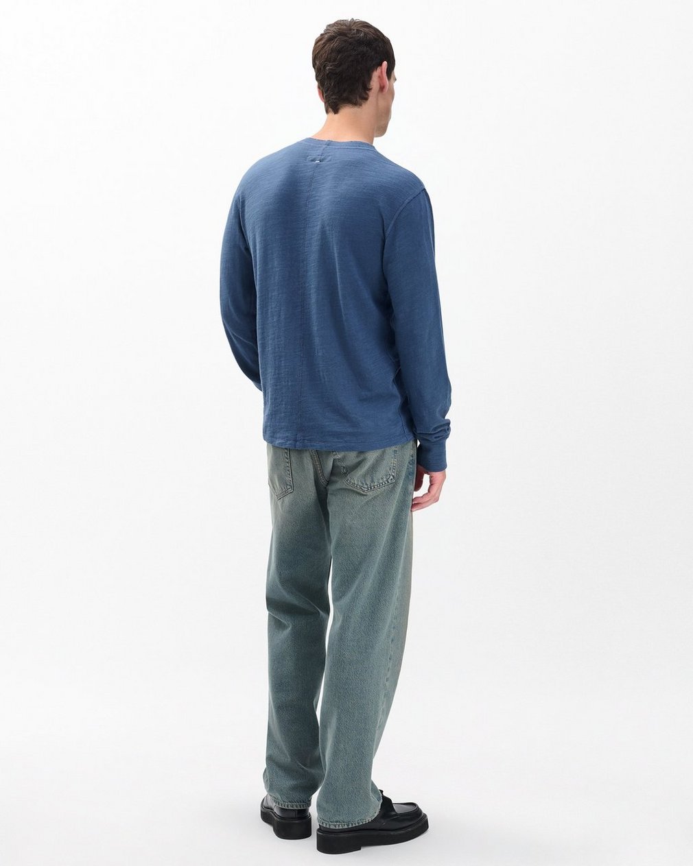 Classic Flame Henley - Worn Indigo