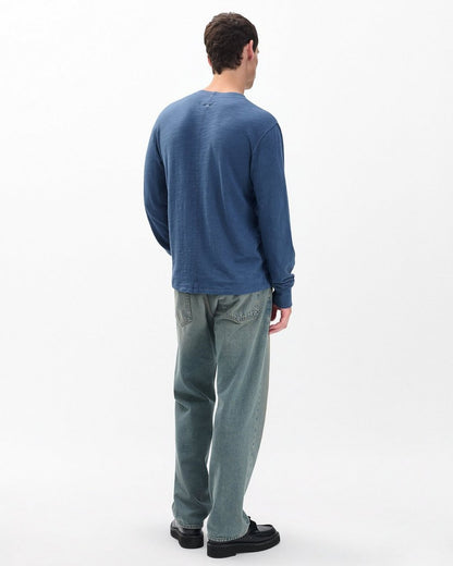 Classic Flame Henley - Worn Indigo